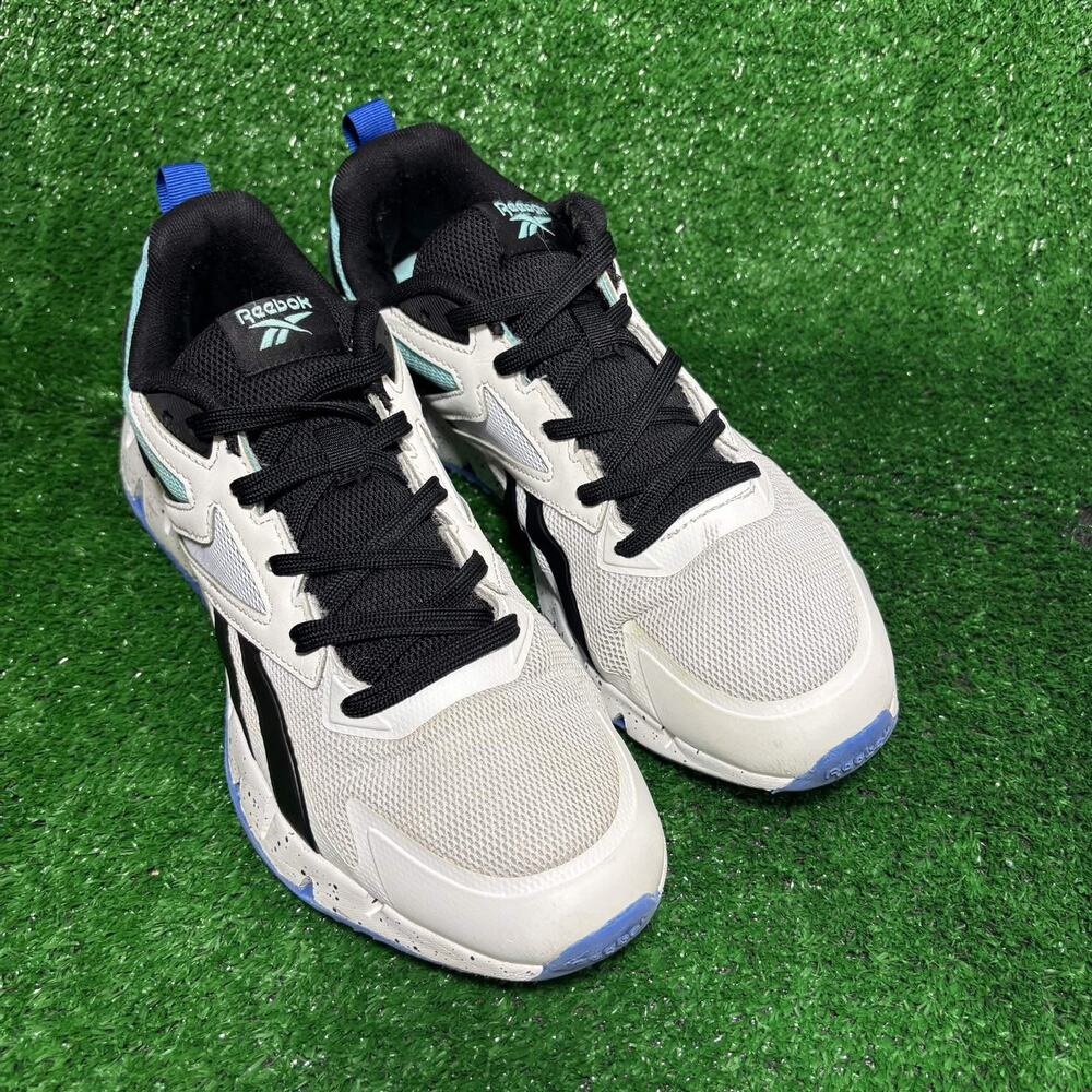 Reebok CEO Zig Vector Mens 10.5 White Black Blue Shoes AR30153M